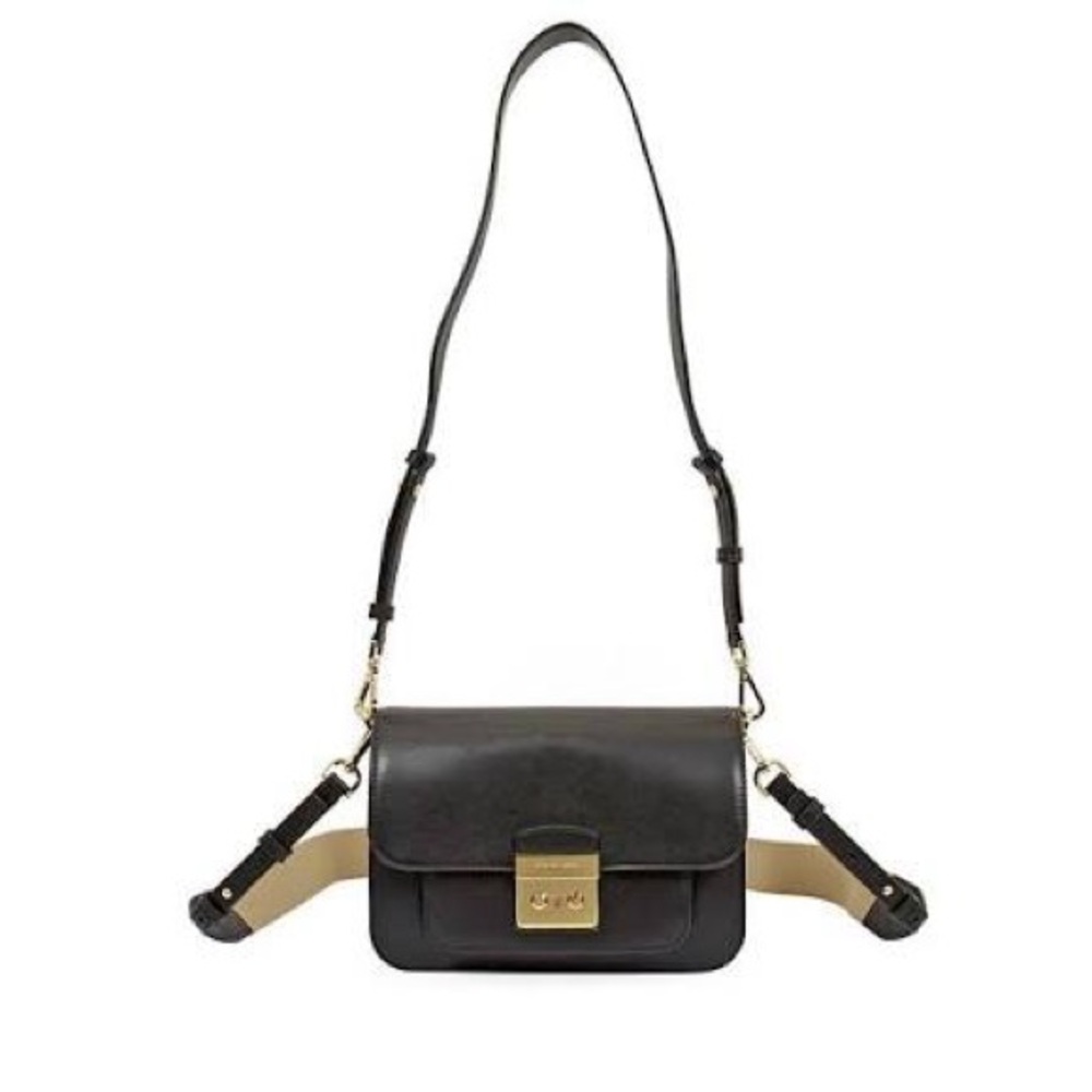 Michael Kors Black Leather Crossbody Bag